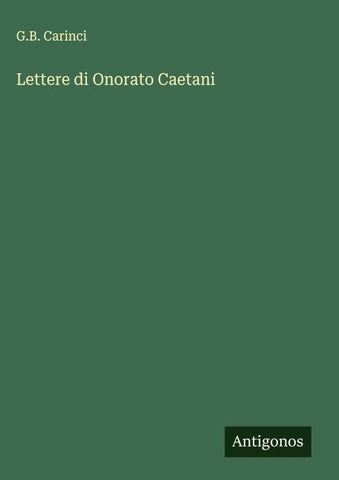 Lettere di Onorato Caetani