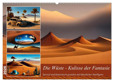 Die Wüste - Kulisse der Fantasie (Wandkalender 2026 DIN A2 quer), CALVENDO Monatskalender