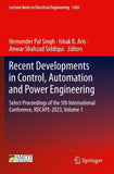 Recent Developments in Control, Automation and Power Engineering