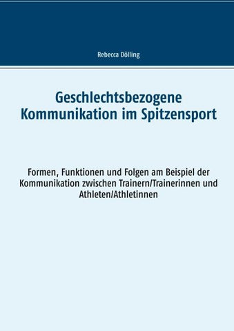 Geschlechtsbezogene Kommunikation im Spitzensport