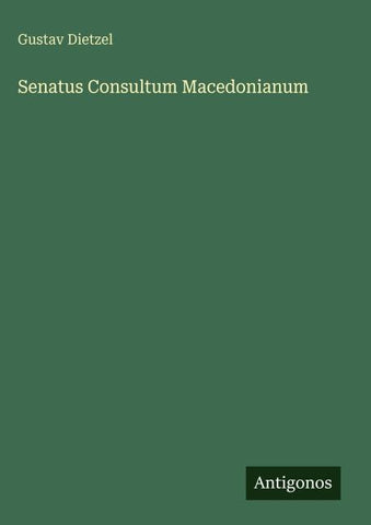 Senatus Consultum Macedonianum