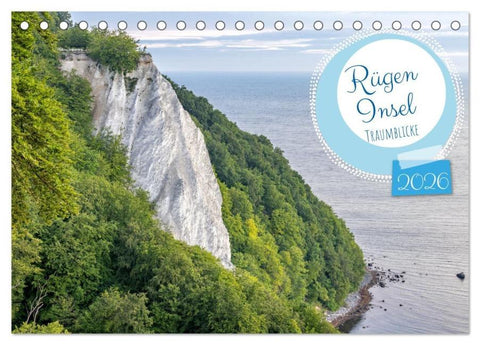 Rügen - Inseltraumblicke (Tischkalender 2026 DIN A5 quer), CALVENDO Monatskalender