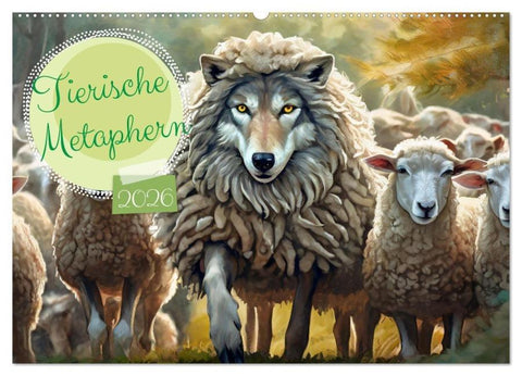 Tierische Metaphern (Wandkalender 2026 DIN A2 quer), CALVENDO Monatskalender