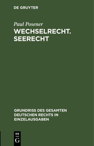 Wechselrecht. Seerecht