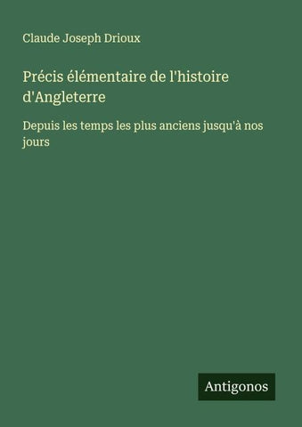 Précis élémentaire de l'histoire d'Angleterre