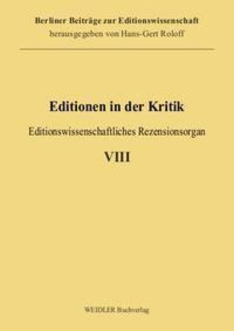Editionen in der Kritik 8