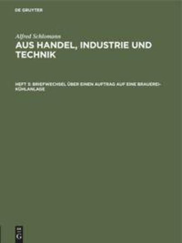 Briefwechsel über einen Auftrag auf eine Brauerei-Kühlanlage