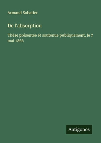 De l'absorption
