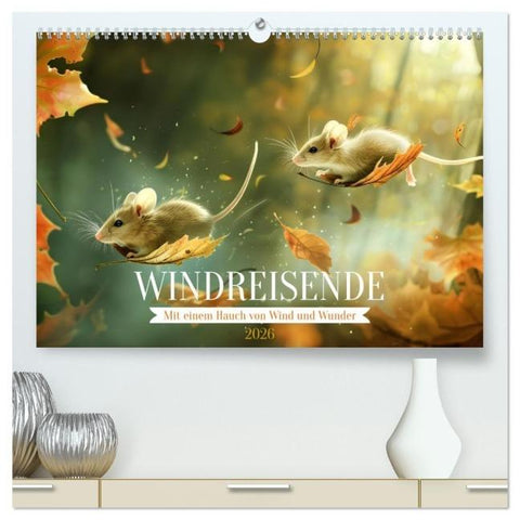 Windreisende (hochwertiger Premium Wandkalender 2026 DIN A2 quer), Kunstdruck in Hochglanz