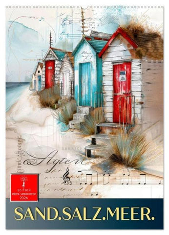 Sand.Salz.Meer. (Wandkalender 2026 DIN A2 hoch), CALVENDO Monatskalender