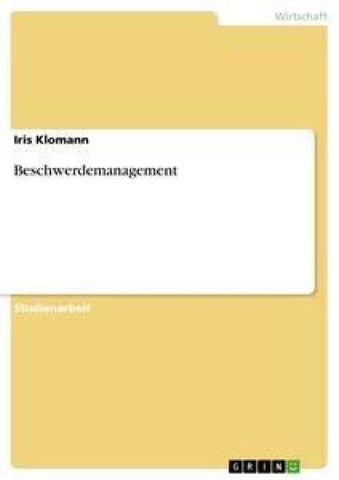 Beschwerdemanagement