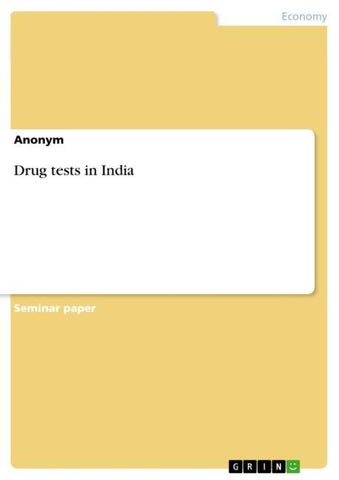 Drug tests in India