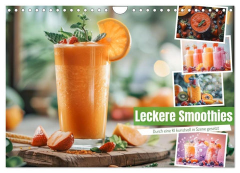 Leckere Smoothies (Wandkalender 2026 DIN A4 quer), CALVENDO Monatskalender