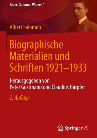 Biographische Materialien und Schriften 1921-1933