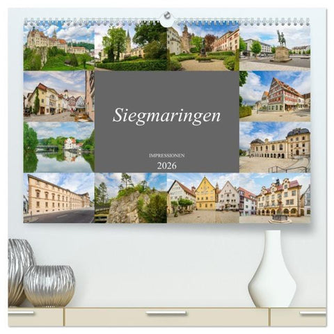 Sigmaringen Impressionen (hochwertiger Premium Wandkalender 2026 DIN A2 quer), Kunstdruck in Hochglanz