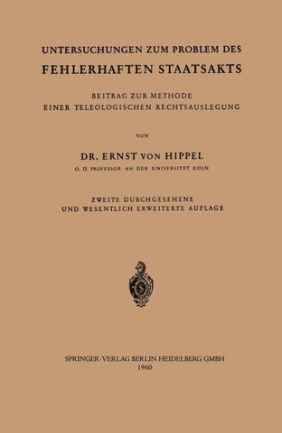 Untersuchungen zum Problem des fehlerhaften Staatsakts