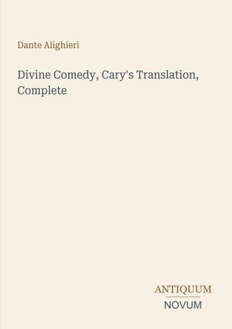 Divine Comedy, Cary's Translation, Complete