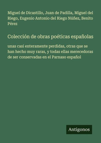 Colección de obras poéticas españolas