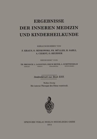 Die interne Therapie des Ulcus ventriculi