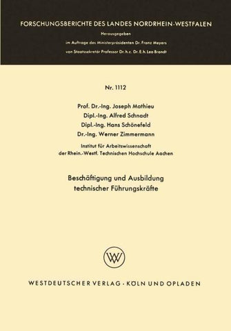 Beschäftigung und Ausbildung technischer Führungskräfte