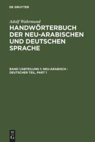 Neu-arabisch - deutscher Teil