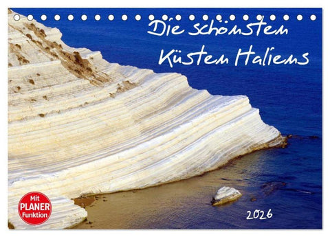 Die schönsten Küsten Italiens (Tischkalender 2026 DIN A5 quer), CALVENDO Monatskalender