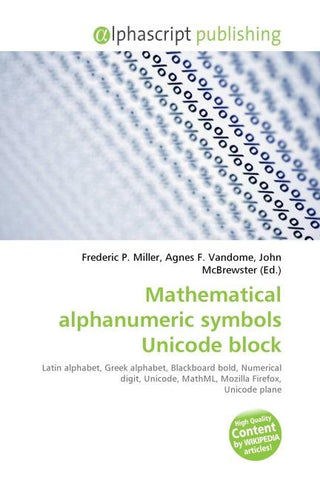 Mathematical alphanumeric symbols Unicode block