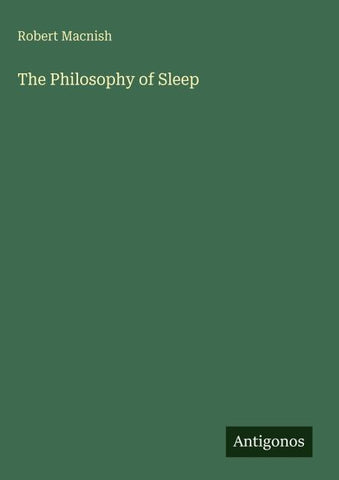 The Philosophy of Sleep
