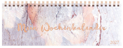 Tischquerkalender Marble 2027