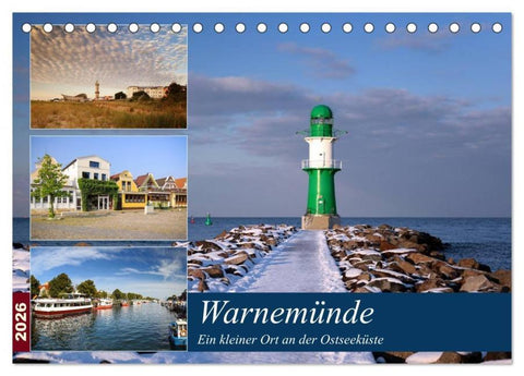 Urlaub in Warnemünde (Tischkalender 2026 DIN A5 quer), CALVENDO Monatskalender