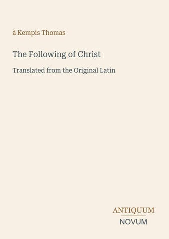 The Following of Christ