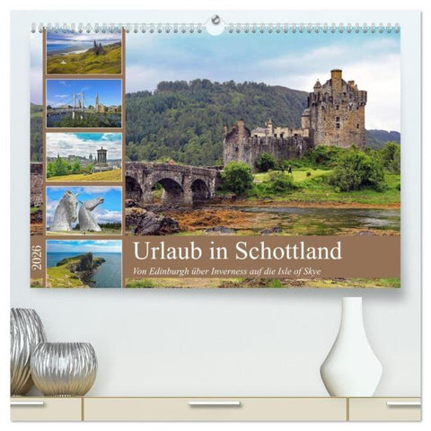 Urlaub in Schottland (hochwertiger Premium Wandkalender 2026 DIN A2 quer), Kunstdruck in Hochglanz