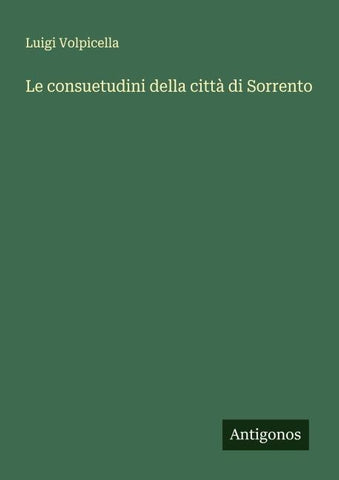 Le consuetudini della città di Sorrento