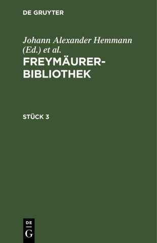 Freymäurer-Bibliothek. Stück 3