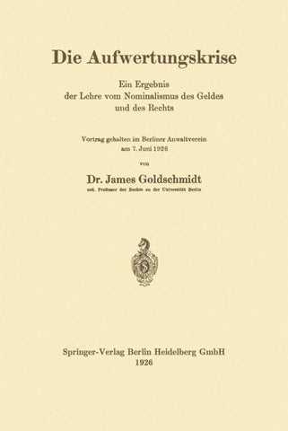 Die Aufwertungskrise