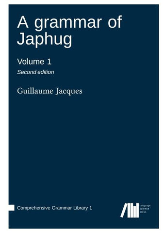 A grammar of Japhug