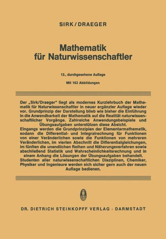 Mathematik für Naturwissenschaftler