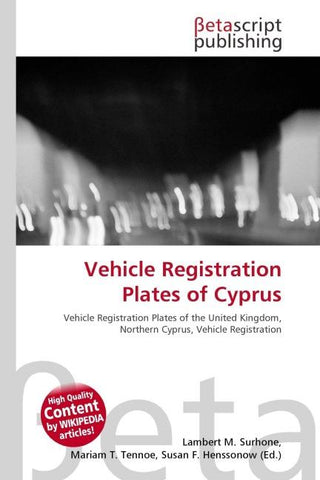 Vehicle Registration Plates of Cyprus
