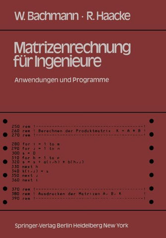 Matrizenrechnung für Ingenieure