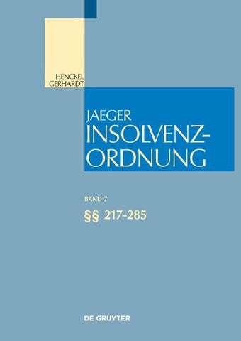 Insolvenzordnung / §§ 217-285