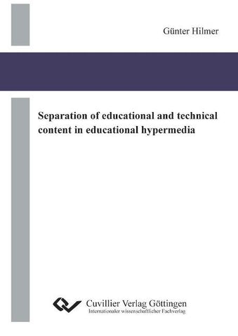 Separation of educational and technical content in educational hypermedia