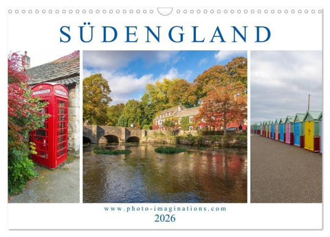 Bezauberndes Südengland (Wandkalender 2026 DIN A3 quer), CALVENDO Monatskalender