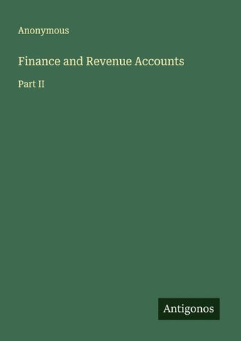 Finance and Revenue Accounts