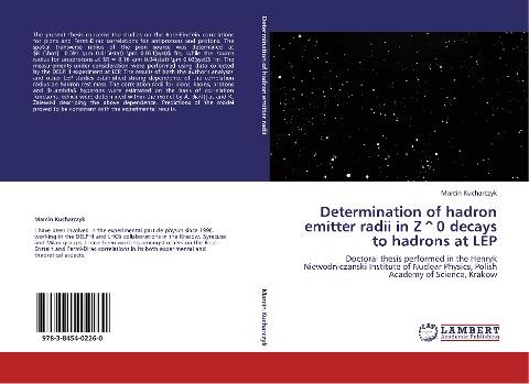 Determination of hadron emitter radii in Z^0 decays to hadrons at LEP