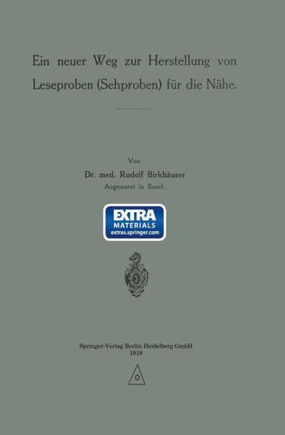 Ein neuer Weg zur Herstellung von Leseproben (Sehproben) für die Nähe