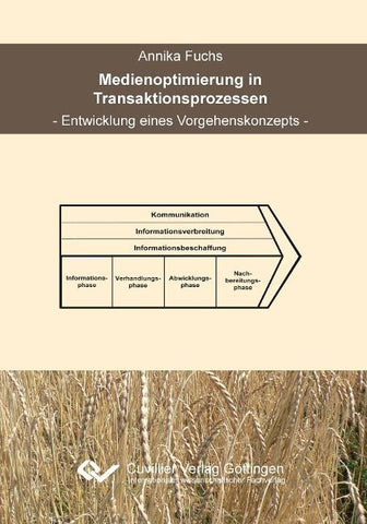 Medienoptimierung in Transaktionsprozessen. Entwicklung eines Vorgehenskonzepts