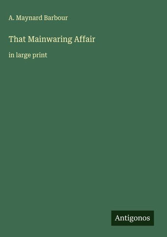 That Mainwaring Affair