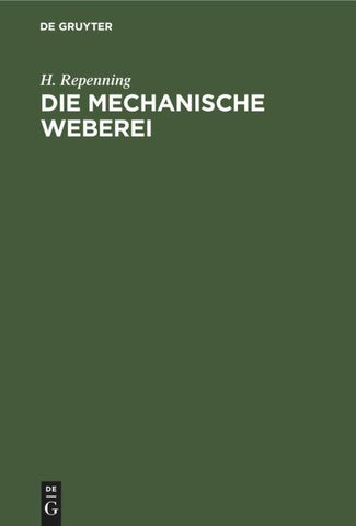 Die mechanische Weberei