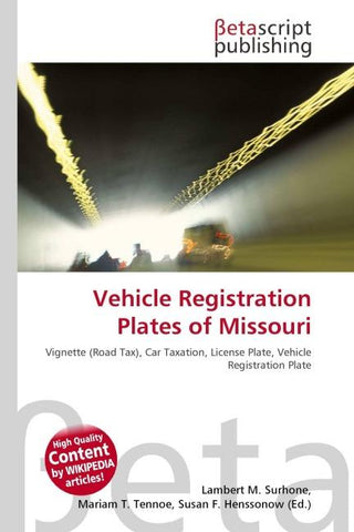 Vehicle Registration Plates of Missouri