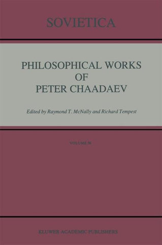 Philosophical Works of Peter Chaadaev